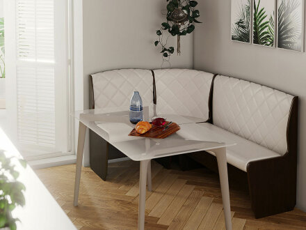 Кухонный уголок Барон (эко-кожа), венге + беж 