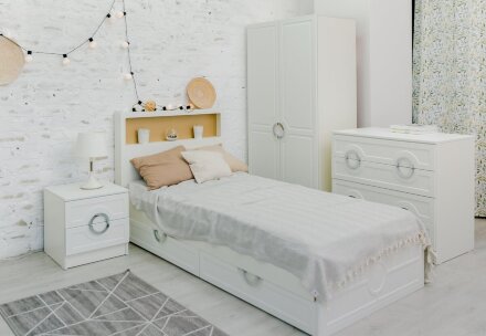 Комод 4 ящика Милан, серебро 